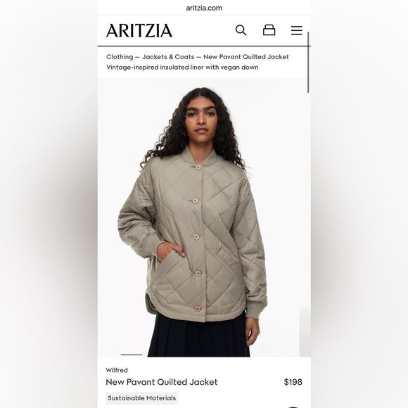 Pavant Quilted Jacket by Aritzia - Picture 1 of 4